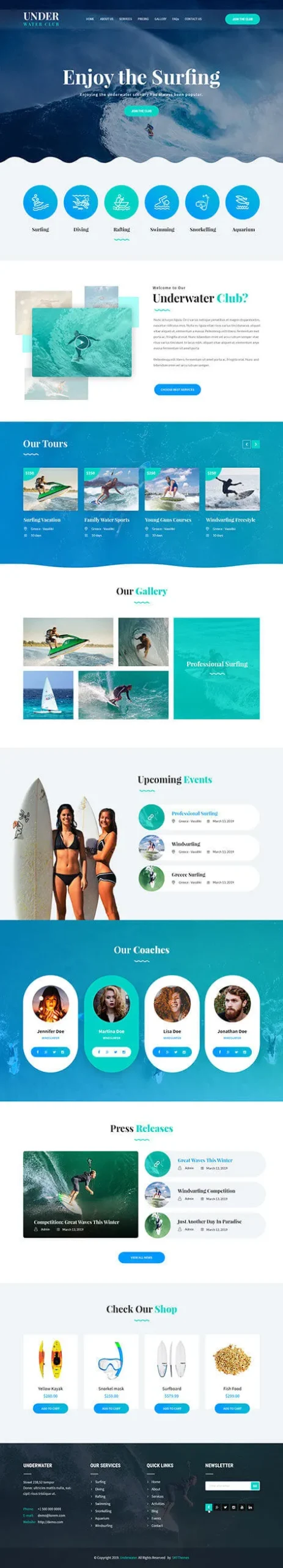 Boat and Marine WordPress Theme for Yacht Charters and Water Adventure Sites