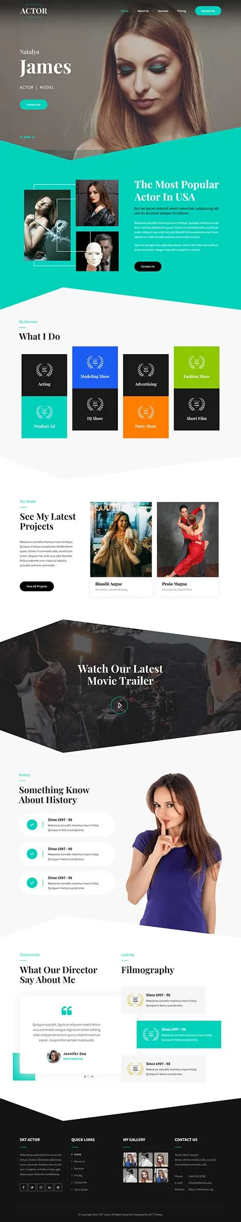 Bollywood WordPress Theme designed for entertainment blogs and movie portfolios
