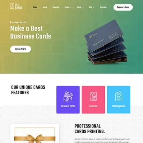 Business Card WordPress theme for personal branding and portfolios