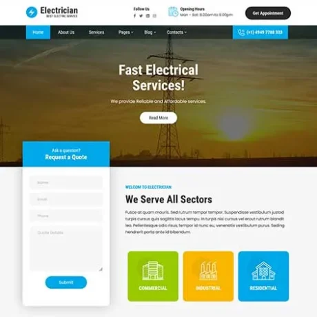 Cable Company WordPress Theme for internet, TV, and broadband services