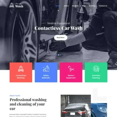 Car Wash WordPress Theme – Auto Detailing & Vehicle Cleaning Website Design
