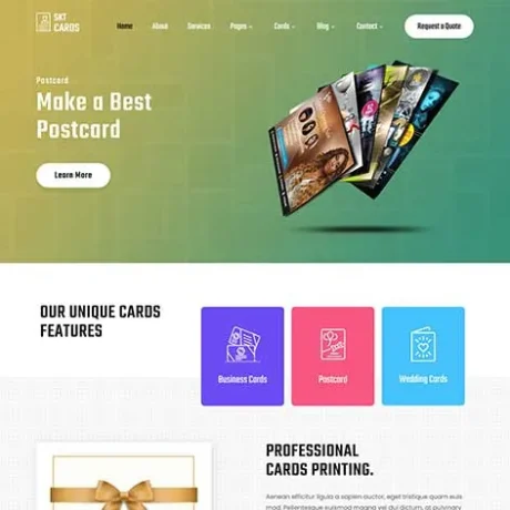 Card Design WordPress Theme for Creative Portfolios & Businesses