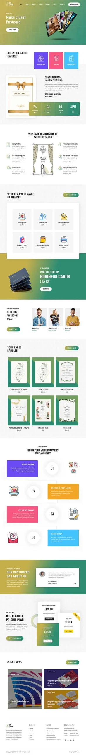 Card Design WordPress Theme for Creative Portfolios & Businesses