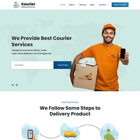 Courier Delivery WordPress Theme for Logistics & Shipping Services