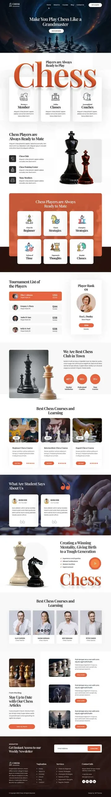 Chess Club WordPress Theme