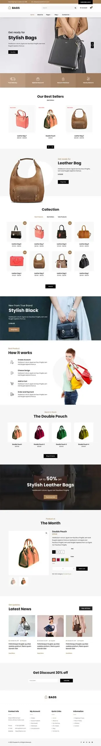 SKT Purse - Designer Handbags WordPress Theme