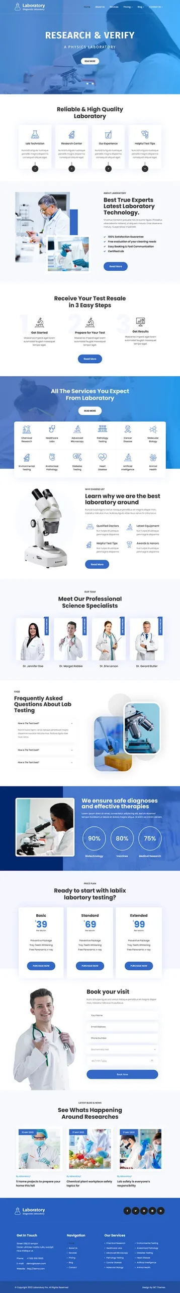 Diagnostic Laboratory WordPress Theme