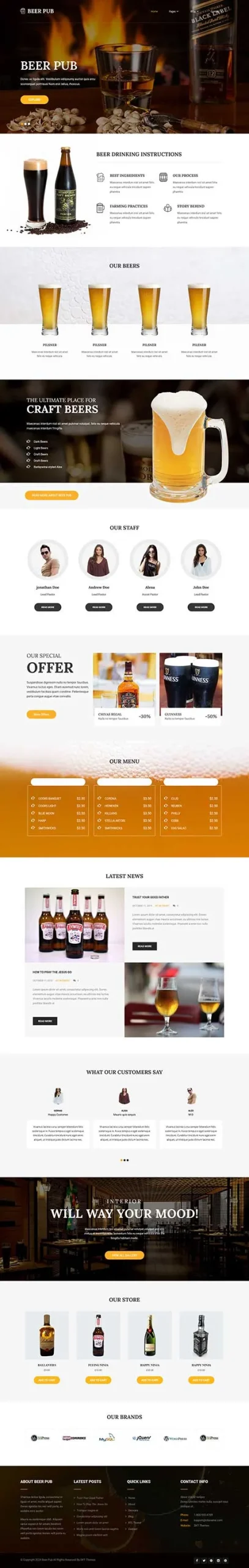 Drinks and Beverages WordPress Theme