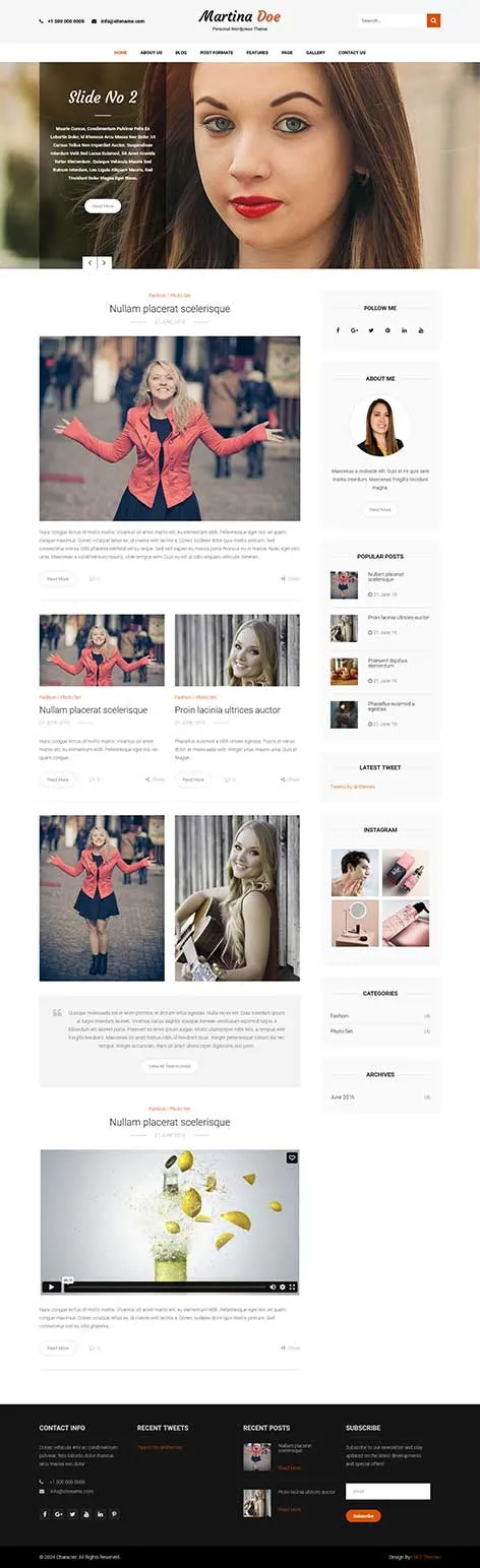 Fansite WordPress Theme