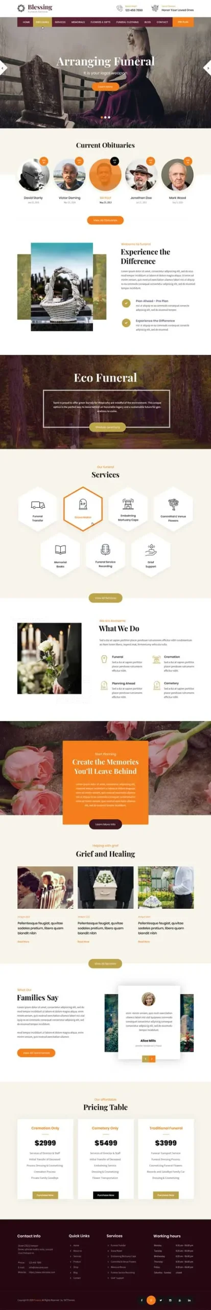 Funeral Home WordPress Theme