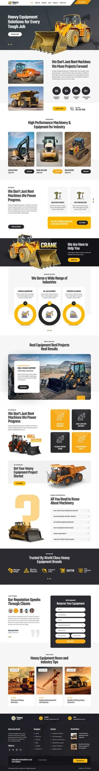 Heavy Machinery WordPress Theme