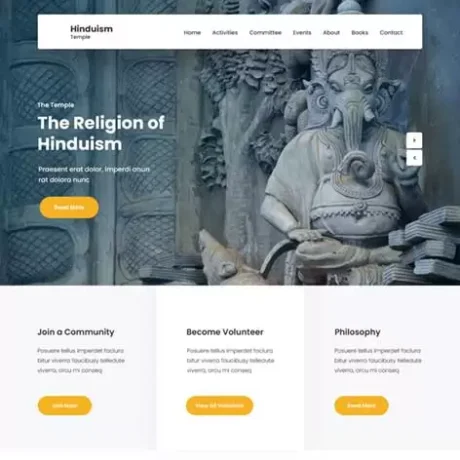 Hindu Temple WordPress Theme