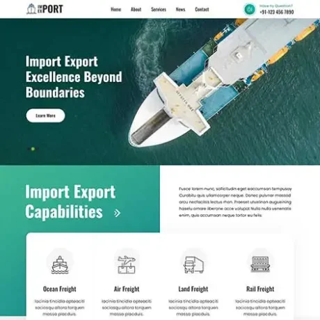 Import and Export Website Template