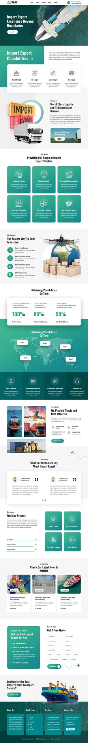 Import and Export Website Template