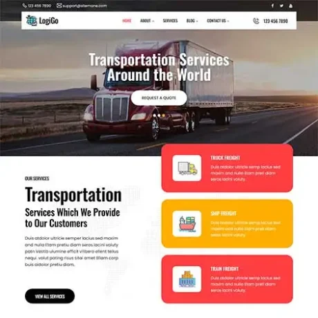 Logistics WordPress Theme