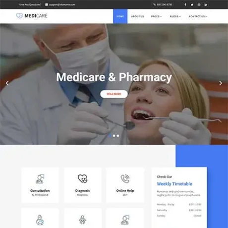 Medical Store WordPress Theme