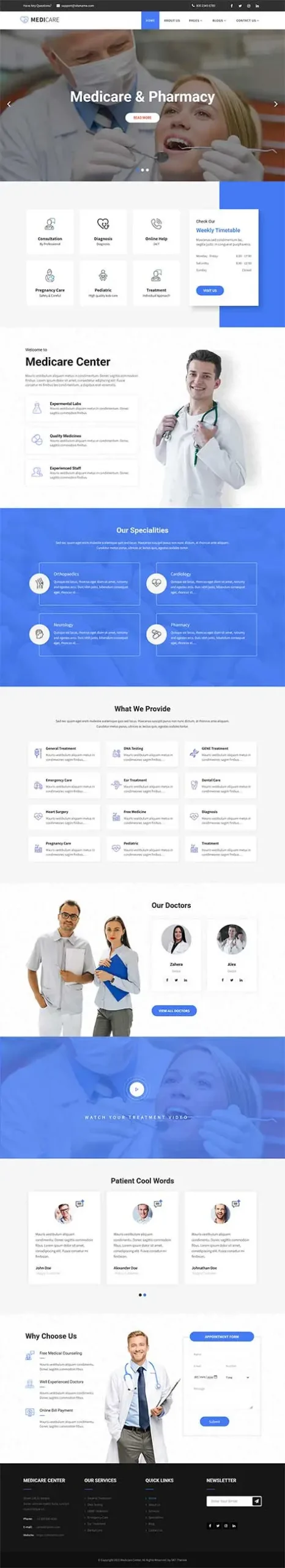 Medical Store WordPress Theme