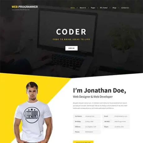 Programmer Portfolio WordPress Theme