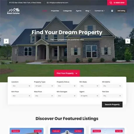 Property Sales Rental WordPress Theme