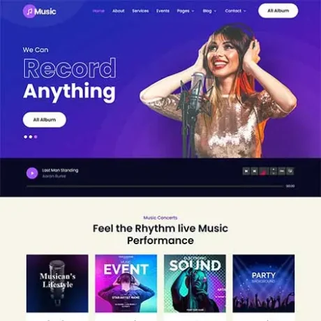 Recording and Sound Studio WordPress Theme