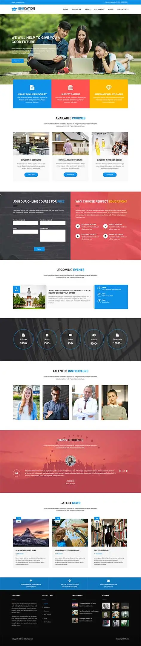 School Management System WordPress Theme