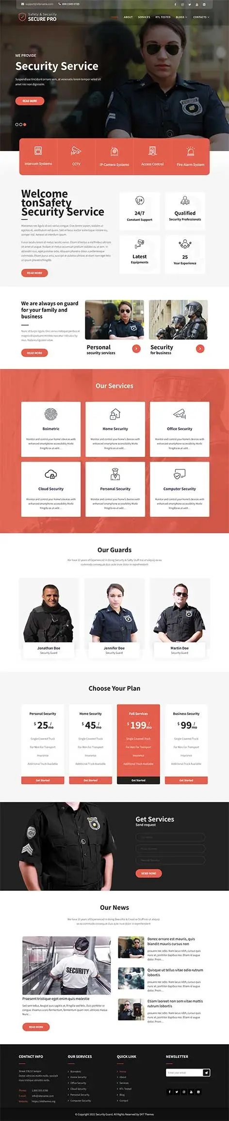 Security Services WordPress Theme