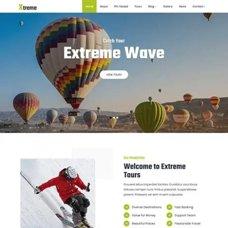 Adventure Tourism Sites WordPress Theme