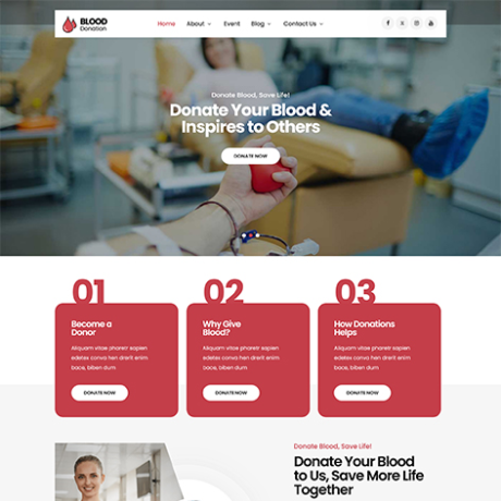 Blood Donation WordPress Theme