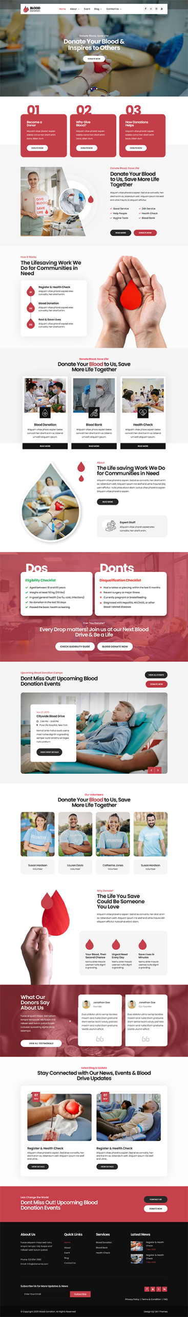 Blood Donation WordPress Theme