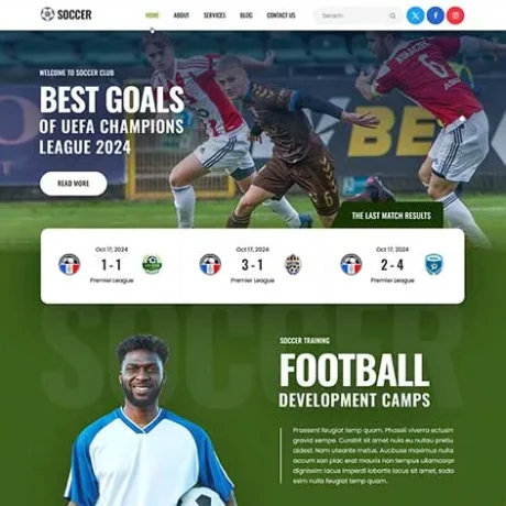 Soccer WordPress Theme