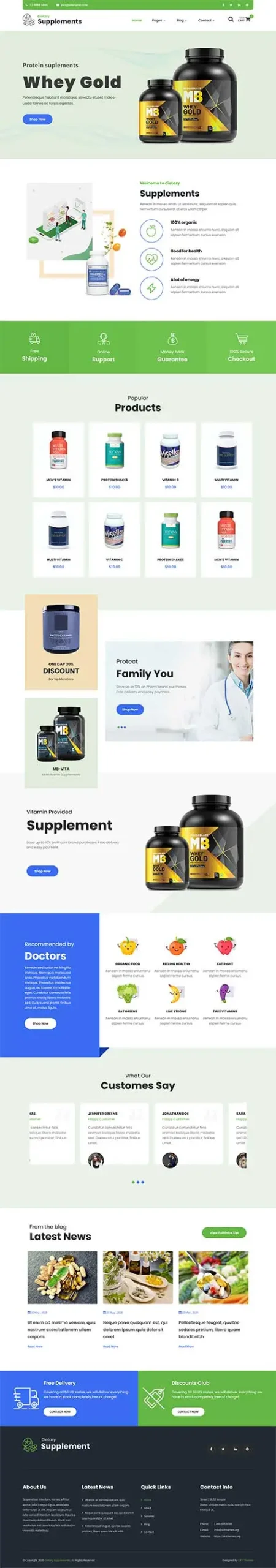 Supplements WordPress Theme