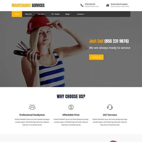 Utility Company WordPress Theme