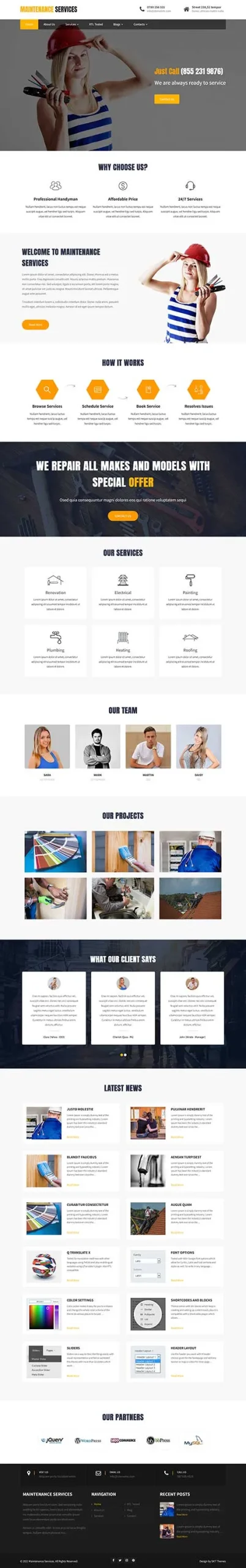 Utility Company WordPress Theme