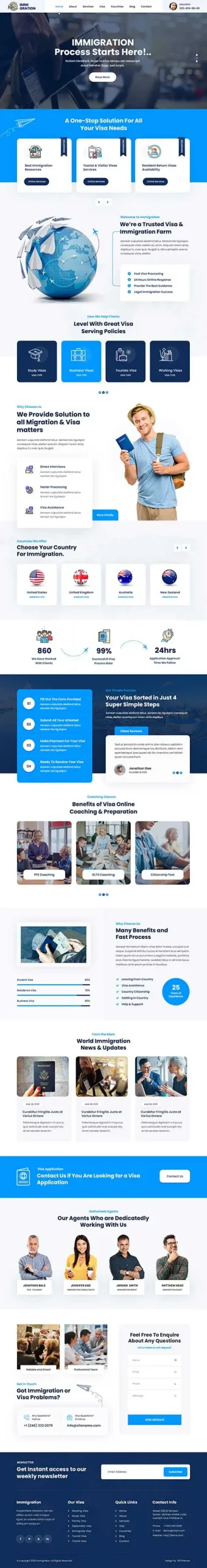 Visa Consulting WordPress Theme