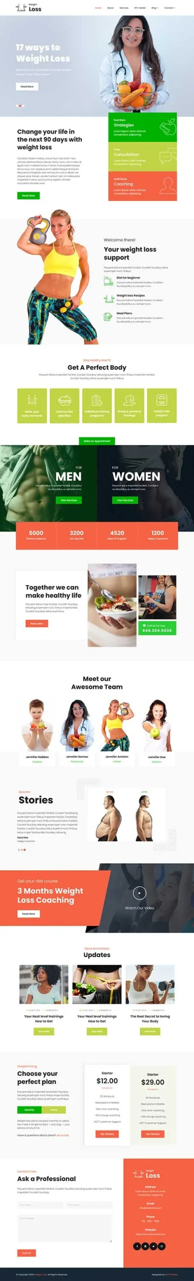 Weight Loss WordPress Theme