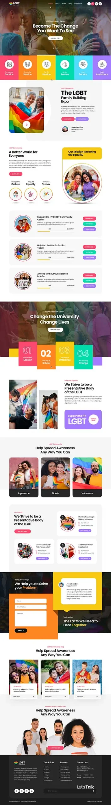 LGBT Community WordPress Theme